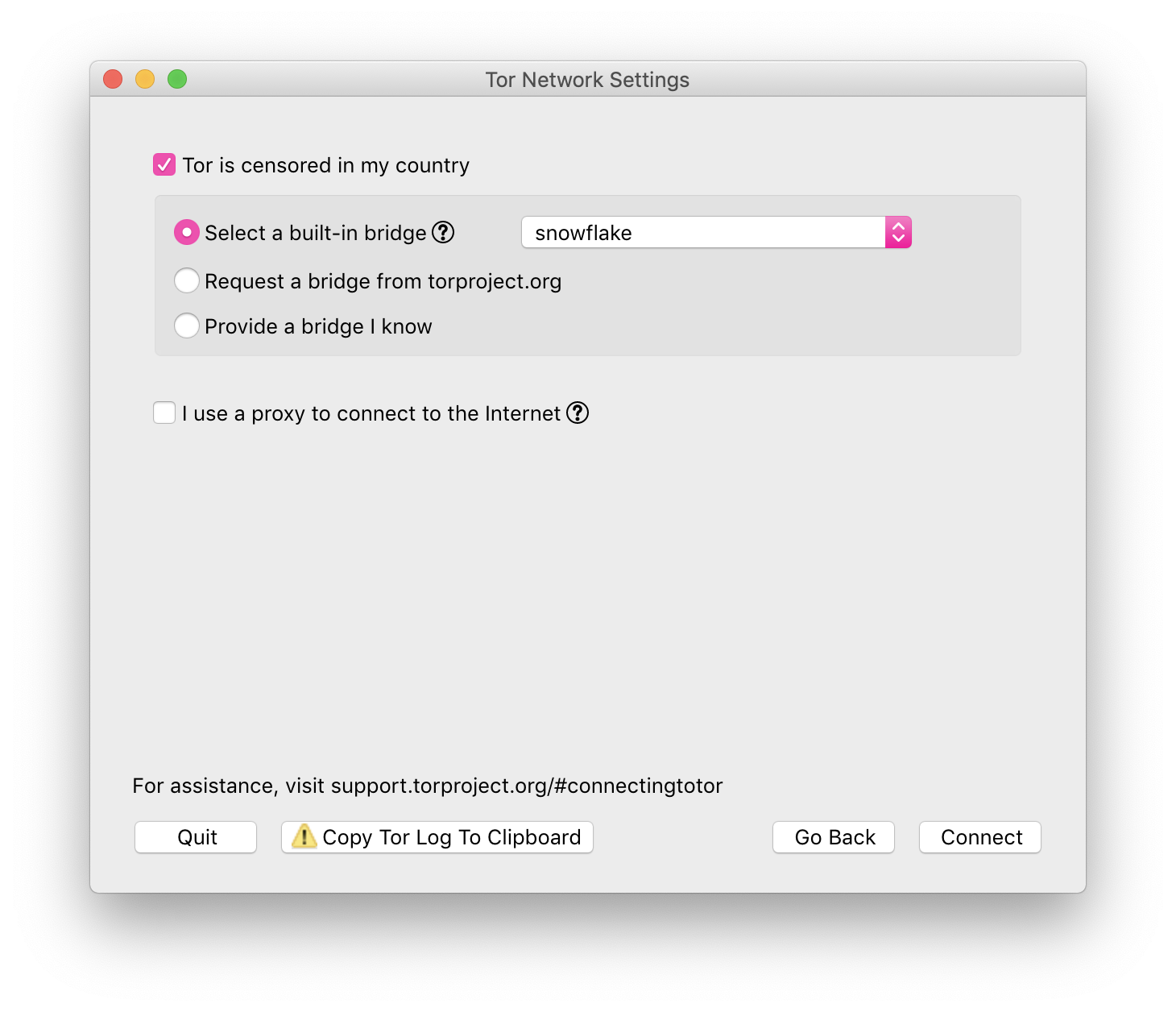Tor Browser screenshot